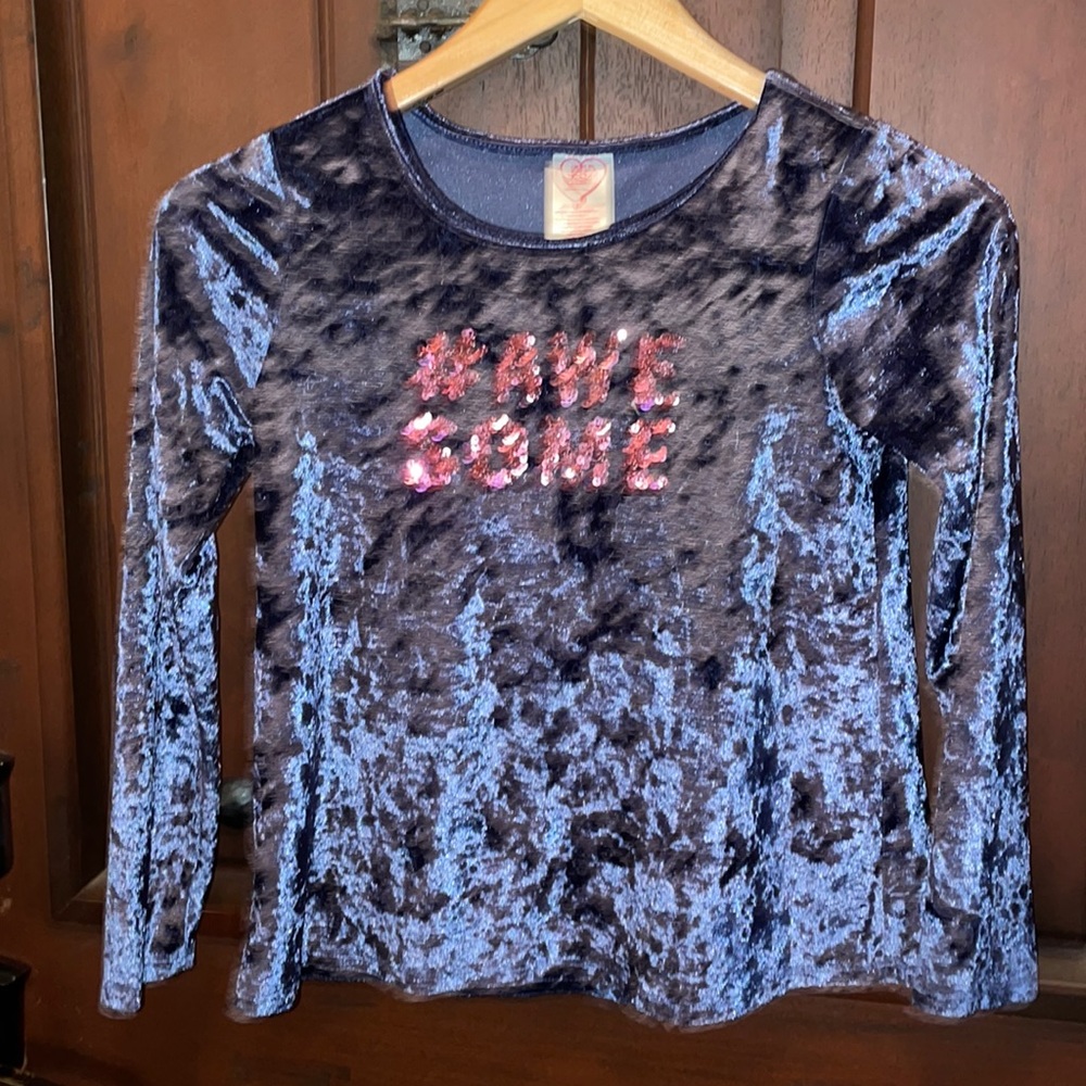 Girls 365 kids top crushed velvet size 8 (156)